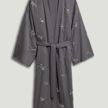 Boncuk Bordeli Kuşaklı Maxi Kimono Boncuk Bordeli Kuşaklı Maxi Kimono