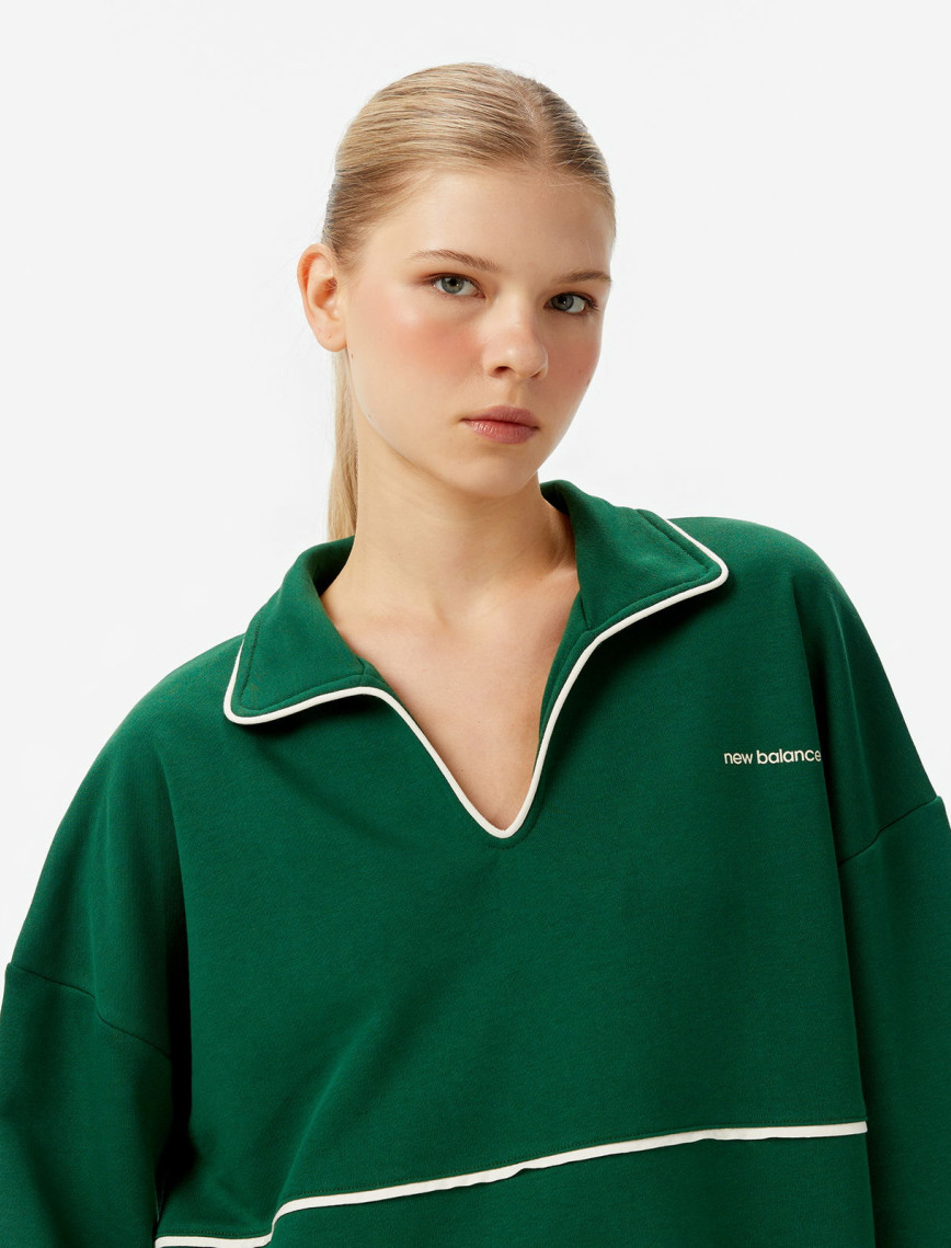 New Balance WNC3402 Kadın Yeşil Sweatshirt New Balance WNC3402 Kadın Yeşil Sweatshirt