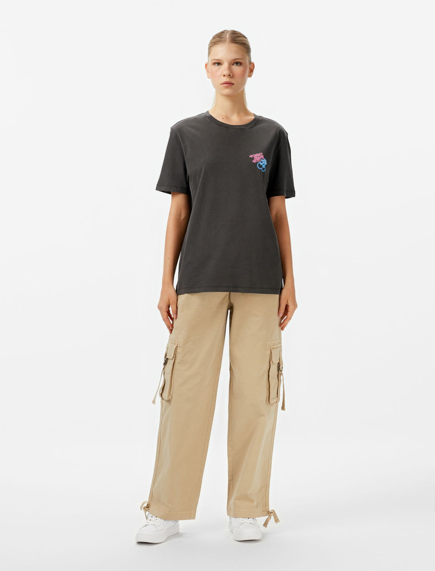 Tommy Jeans Relax Neon Kadın Siyah T-Shirt