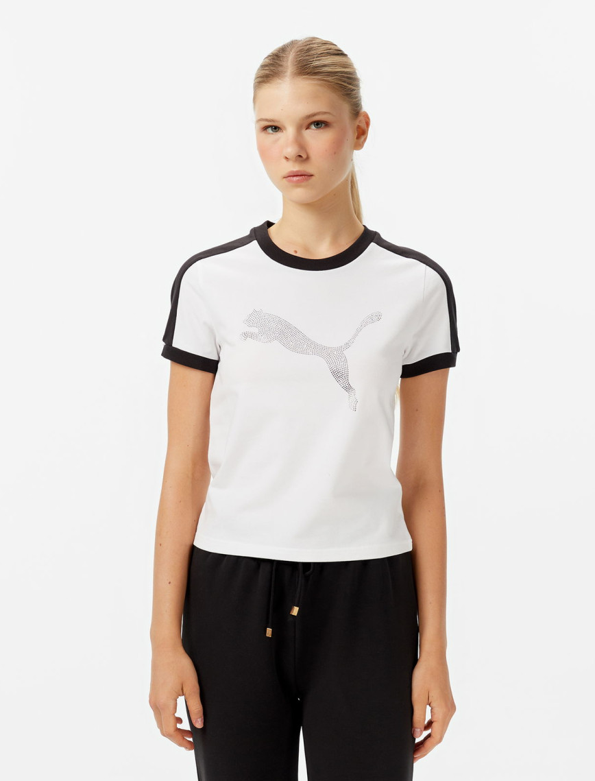 Puma x Fenty Downtown Kadın Beyaz T-Shirt Puma x Fenty Downtown Kadın Beyaz T-Shirt