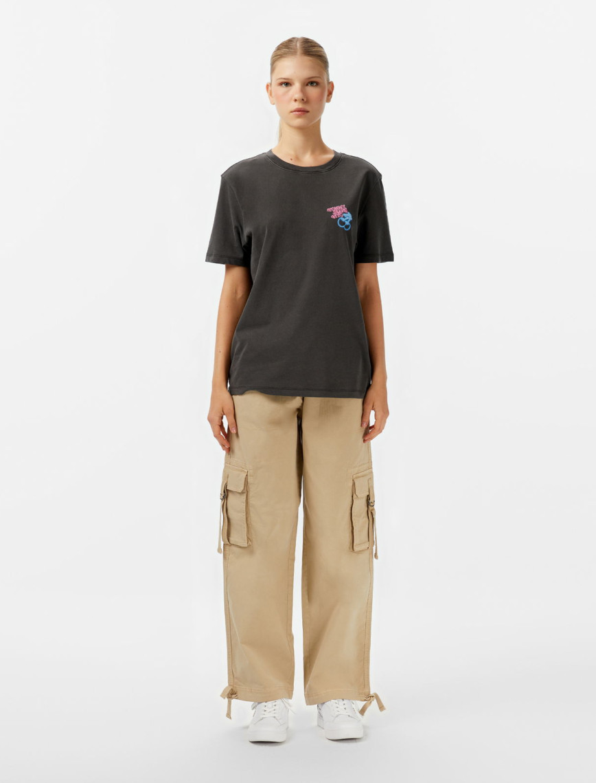 Tommy Hilfiger Loose Cargo Kadın Siyah Pantolon Tommy Hilfiger Loose Cargo Kadın Siyah Pantolon