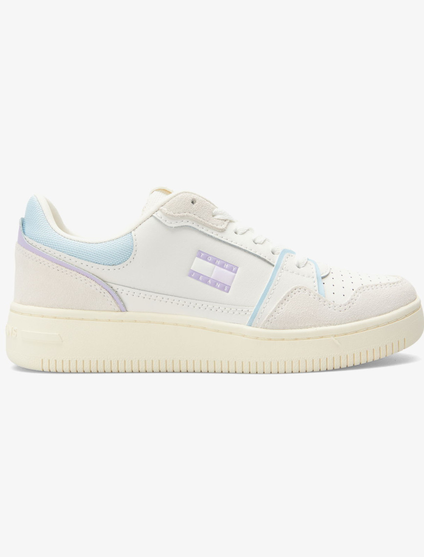 Tommy Jeans Retro Basket Kadın Beyaz/Mavi Spor Ayakkabı Tommy Jeans Retro Basket Kadın Beyaz/Mavi Spor Ayakkabı