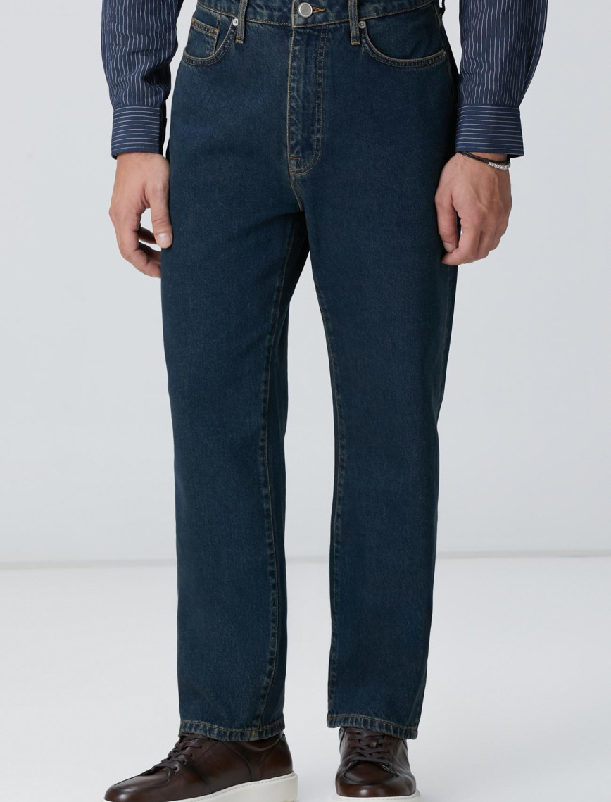 Network Erkek Lacivert Denim Pantolon