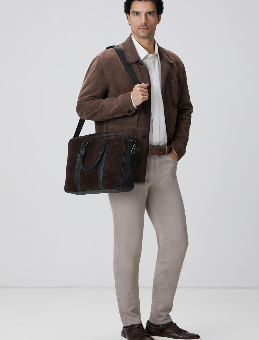 Network Erkek Kahverengi Deri Laptop Çantası Network Erkek Kahverengi Deri Laptop Çantası