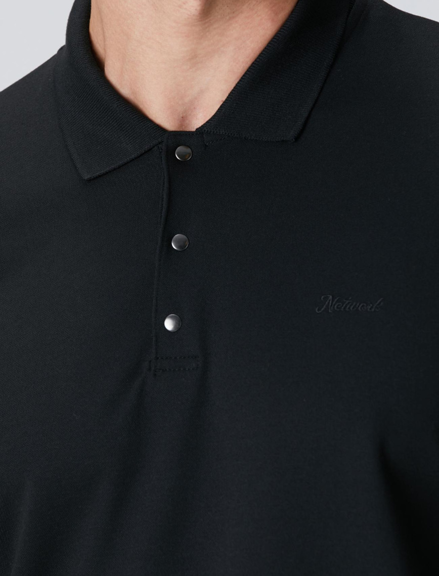 Network Erkek Siyah Polo Yaka Sweatshirt Network Erkek Siyah Polo Yaka Sweatshirt
