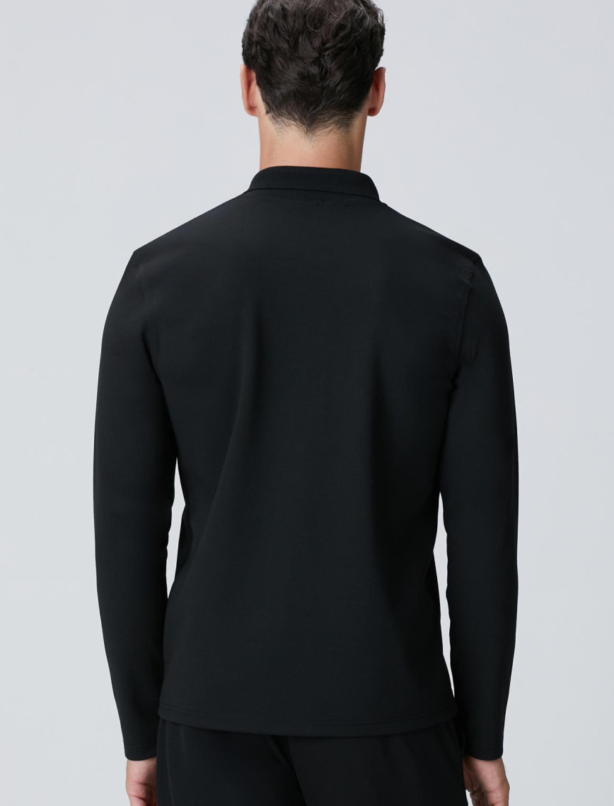 Network Erkek Siyah Polo Yaka Sweatshirt Network Erkek Siyah Polo Yaka Sweatshirt