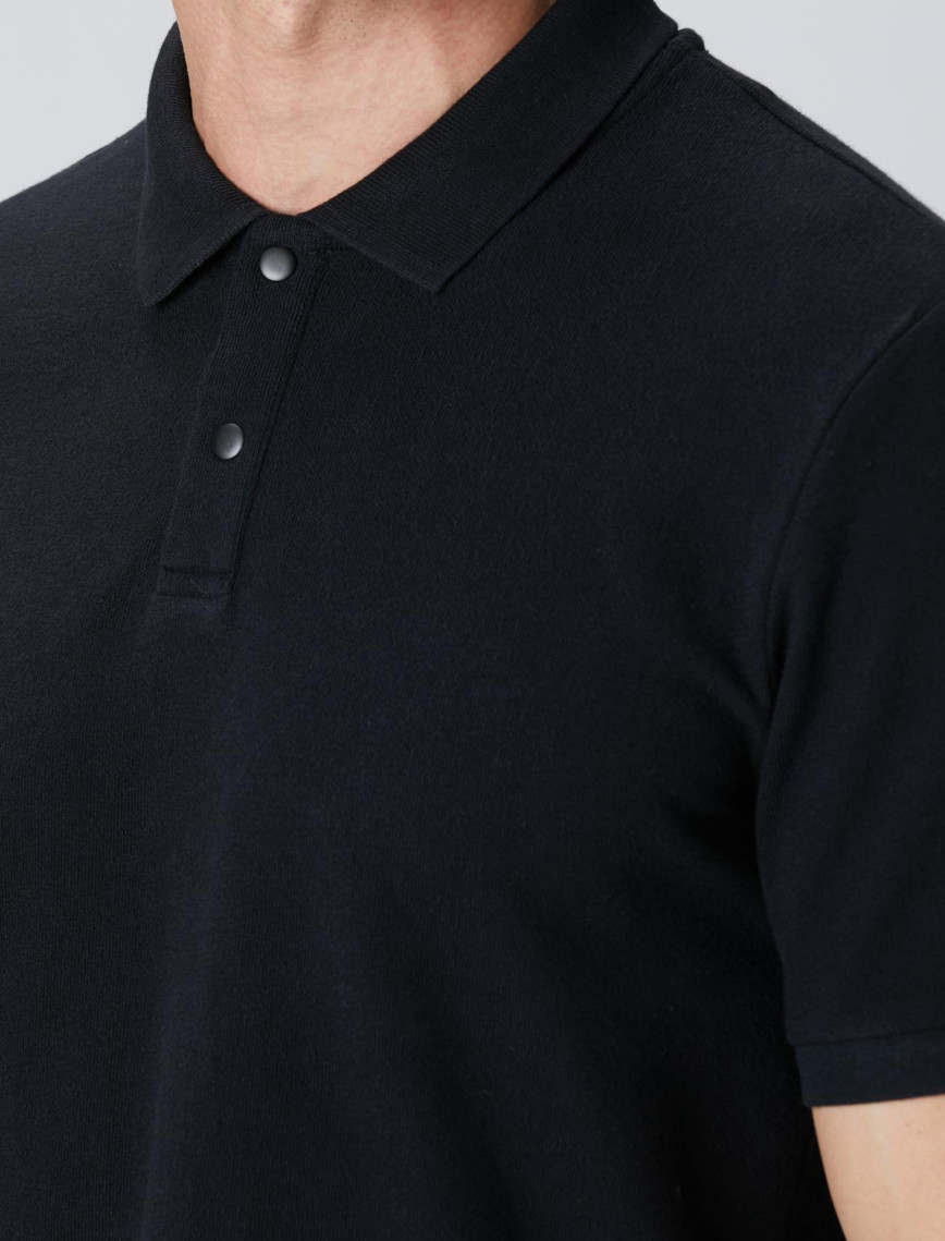 Network Erkek Siyah Çıtçıtlı T-shirt Network Erkek Siyah Çıtçıtlı T-shirt