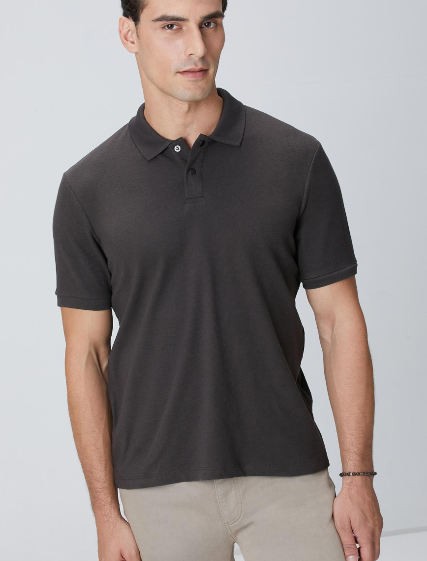 Network Erkek Acı Kahve Çıtçıtlı T-shirt Network Erkek Acı Kahve Çıtçıtlı T-shirt