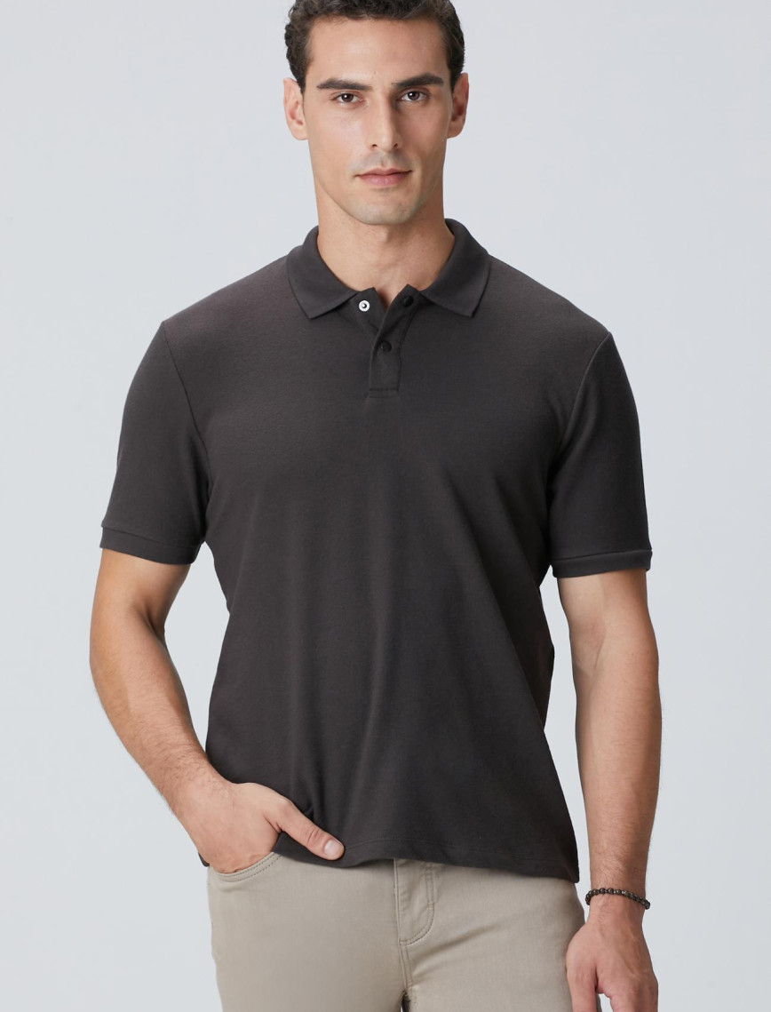 Network Erkek Kırık Beyaz Çıtçıtlı T-shirt Network Erkek Kırık Beyaz Çıtçıtlı T-shirt