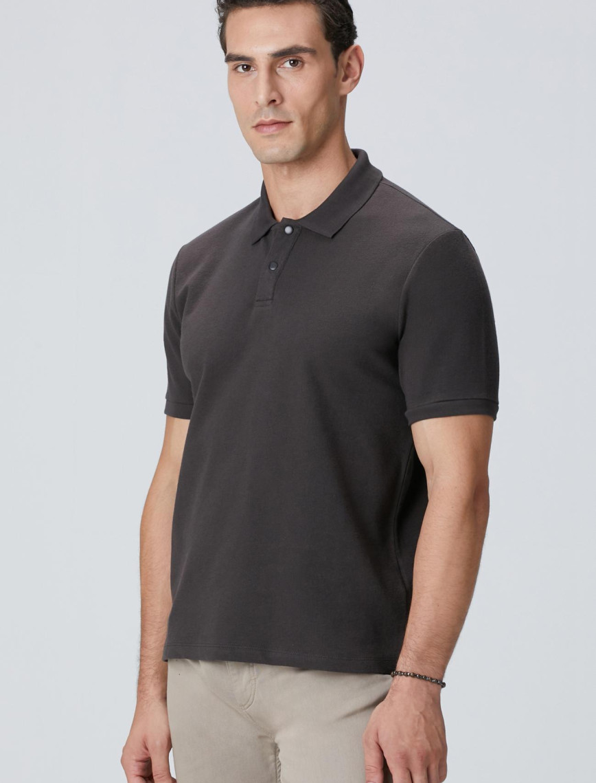 Network Erkek Acı Kahve Çıtçıtlı T-shirt Network Erkek Acı Kahve Çıtçıtlı T-shirt