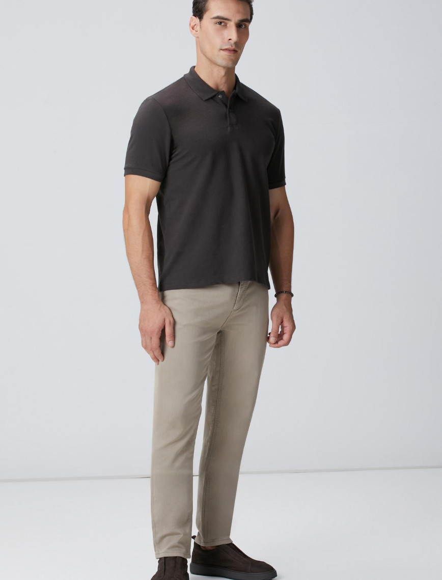 Network Erkek Acı Kahve Çıtçıtlı T-shirt Network Erkek Acı Kahve Çıtçıtlı T-shirt