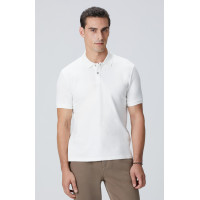 Network Erkek Kırık Beyaz Çıtçıtlı T-shirt Network Erkek Kırık Beyaz Çıtçıtlı T-shirt