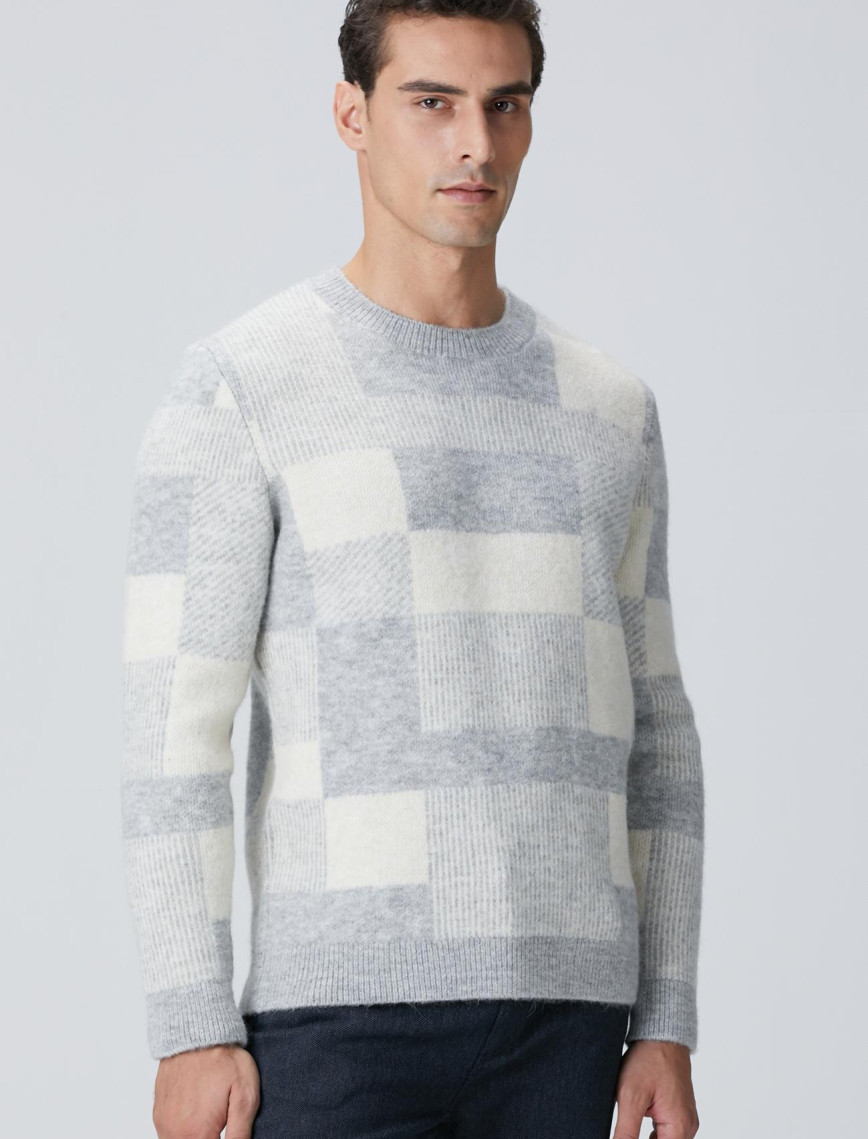 Network Erkek Gri Yün Karışımlı Triko Kazak Network Erkek Gri Yün Karışımlı Triko Kazak