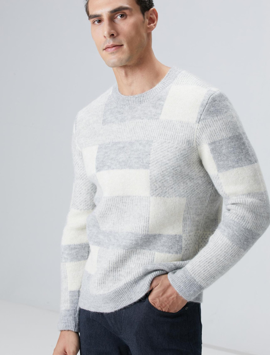 Network Erkek Gri Yün Karışımlı Triko Kazak Network Erkek Gri Yün Karışımlı Triko Kazak