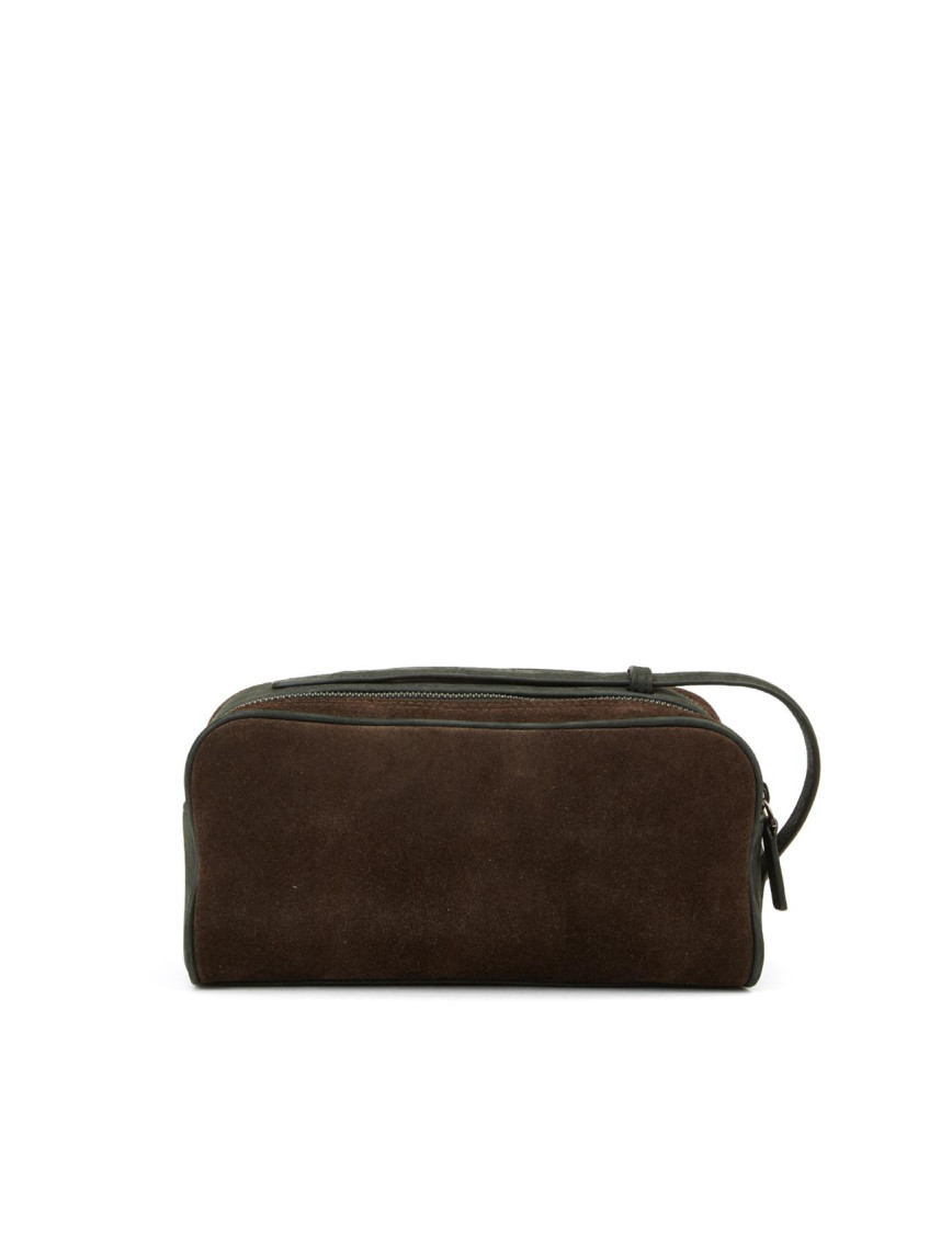 Network Erkek Kahverengi Süet Kozmetik Çantası Network Erkek Kahverengi Süet Kozmetik Çantası