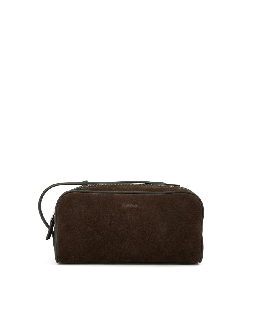 Network Erkek Kahverengi Süet Kozmetik Çantası Network Erkek Kahverengi Süet Kozmetik Çantası