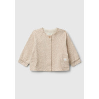 Bebek Bej Tamamı Desenli Gizli Çıtçıt Düğmeli Cepli Sweatshirt Bebek Bej Tamamı Desenli Gizli Çıtçıt Düğmeli Cepli Sweatshirt