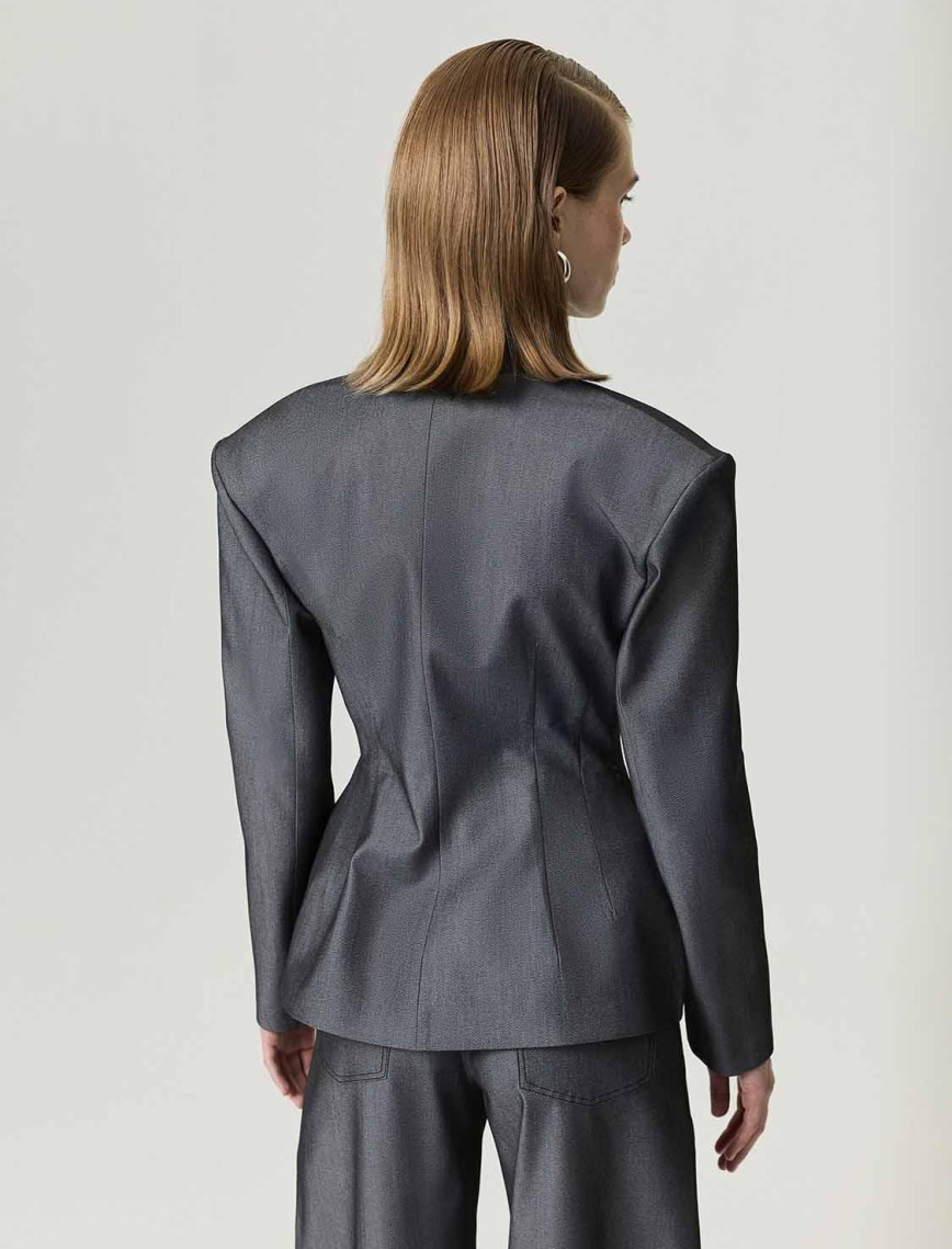 Hakim Yaka Vatkalı Ceket Hakim Yaka Vatkalı Ceket