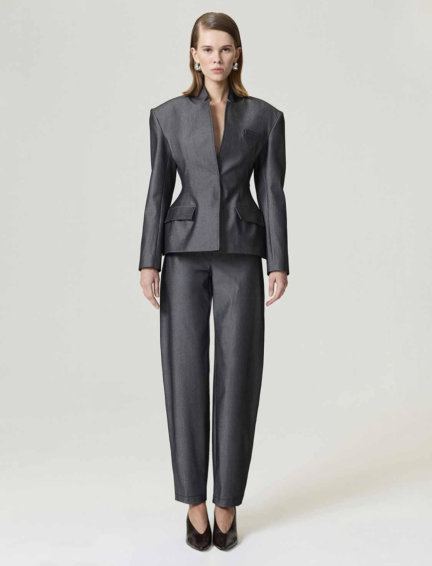 Hakim Yaka Vatkalı Ceket Hakim Yaka Vatkalı Ceket