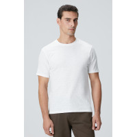 Network Erkek Kırık Beyaz Bisiklet Yaka Jakarlı T-shirt Network Erkek Kırık Beyaz Bisiklet Yaka Jakarlı T-shirt