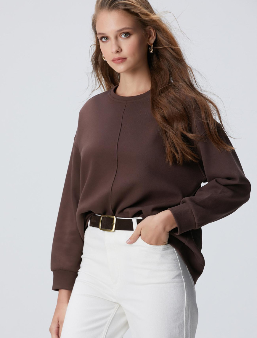 Network Kadın Kahverengi Sweatshirt