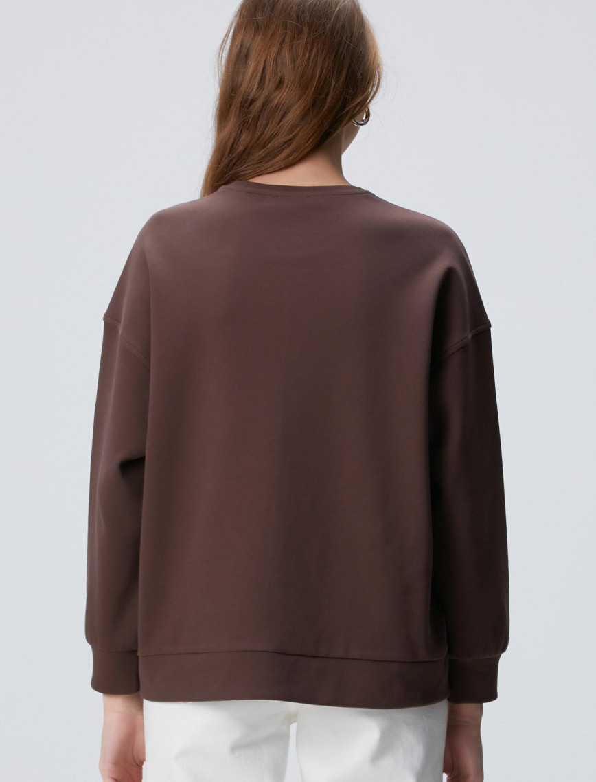 Network Kadın Kahverengi Sweatshirt