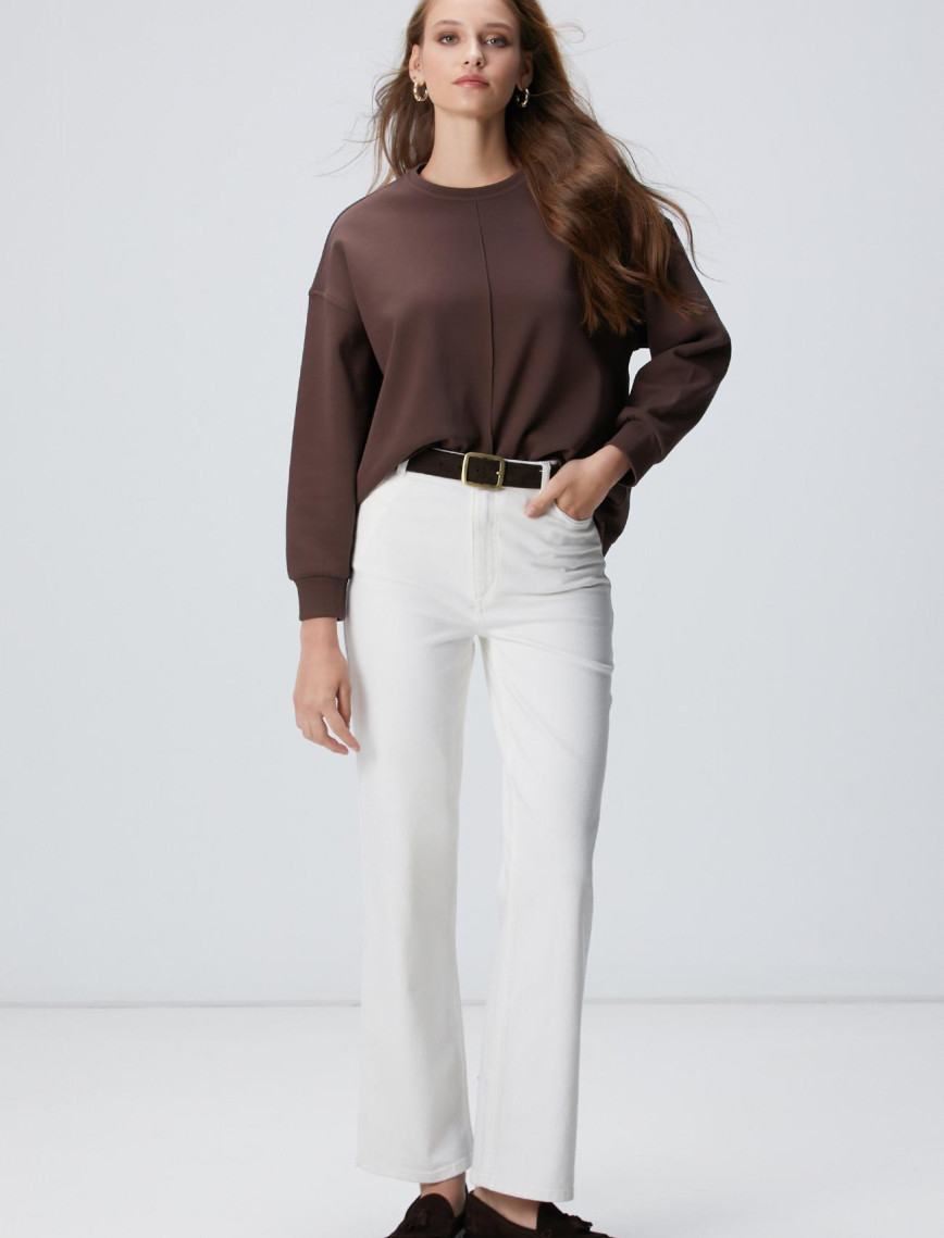 Network Kadın Kahverengi Sweatshirt