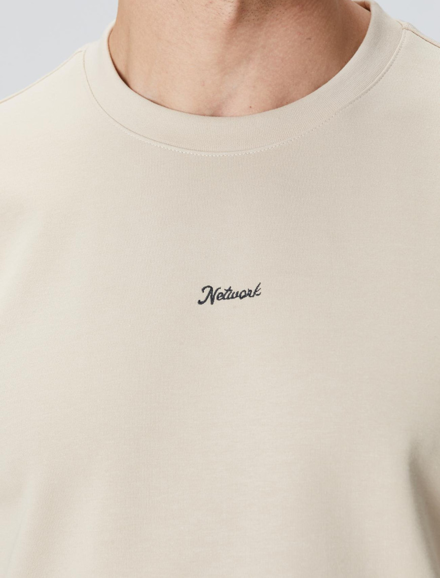 Network Erkek Bej Baskılı Sweatshirt Network Erkek Bej Baskılı Sweatshirt