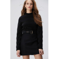 Network Kadın Siyah Çizgili Triko Kazak