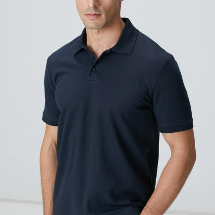 Network Erkek Lacivert Polo Yaka Düğmeli Jakarlı T-shirt Network Erkek Lacivert Polo Yaka Düğmeli Jakarlı T-shirt