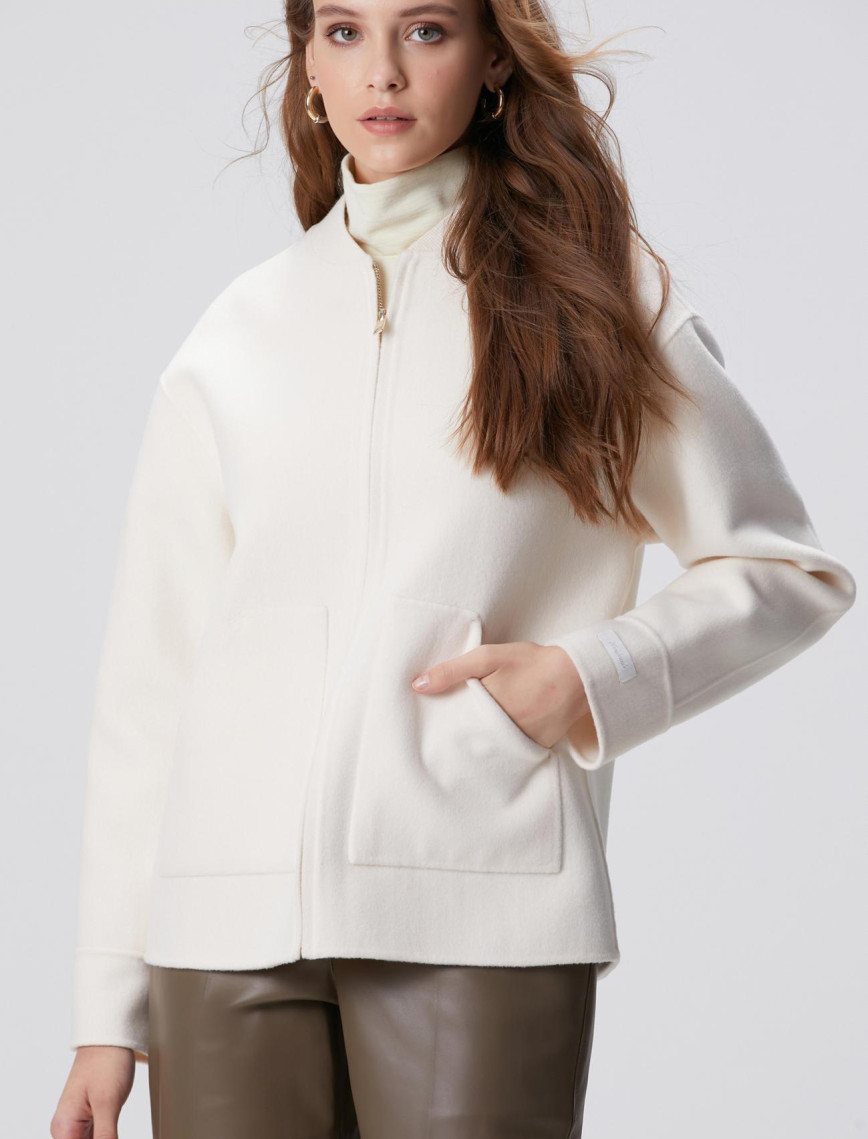 Network Kadın Limited Kırık Beyaz Yün Mont