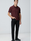 Network Erkek Bordo Polo Yaka Düğmeli Jakarlı T-shirt Network Erkek Bordo Polo Yaka Düğmeli Jakarlı T-shirt