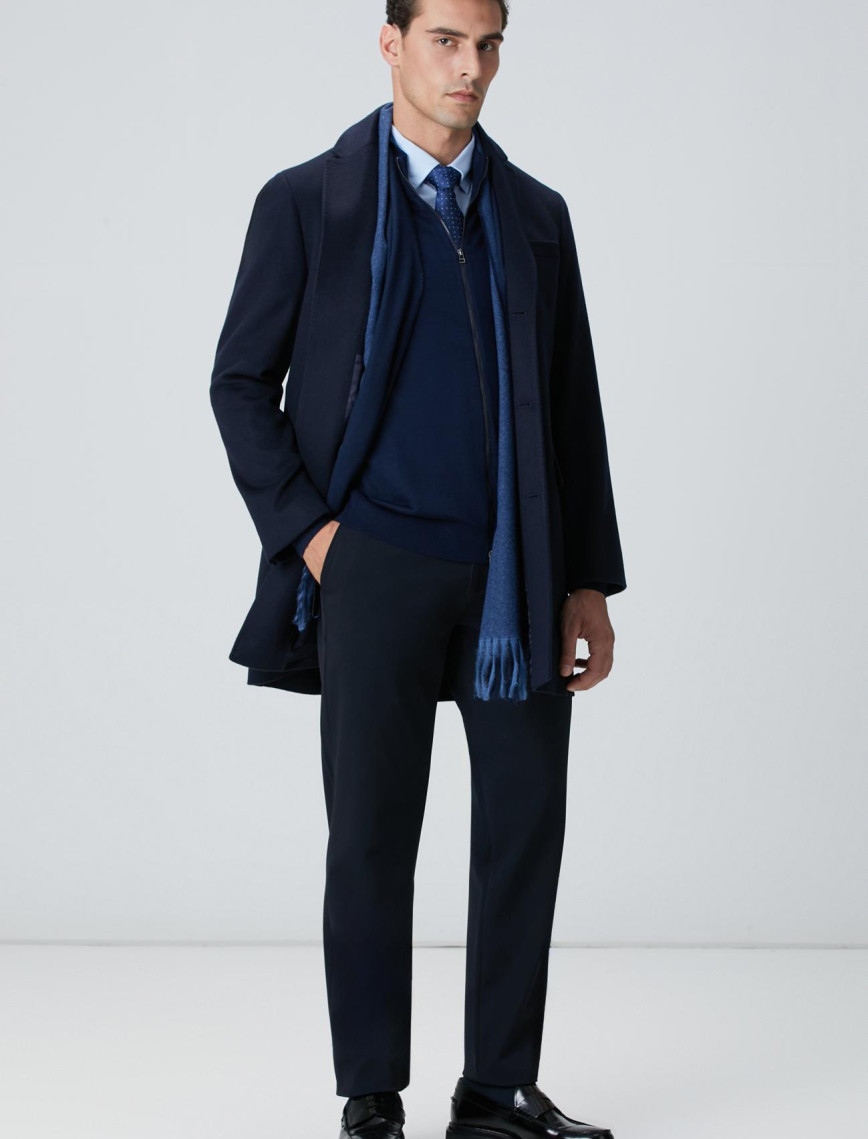 Network Erkek Lacivert Yün Karışımlı Triko Hırka Network Erkek Lacivert Yün Karışımlı Triko Hırka