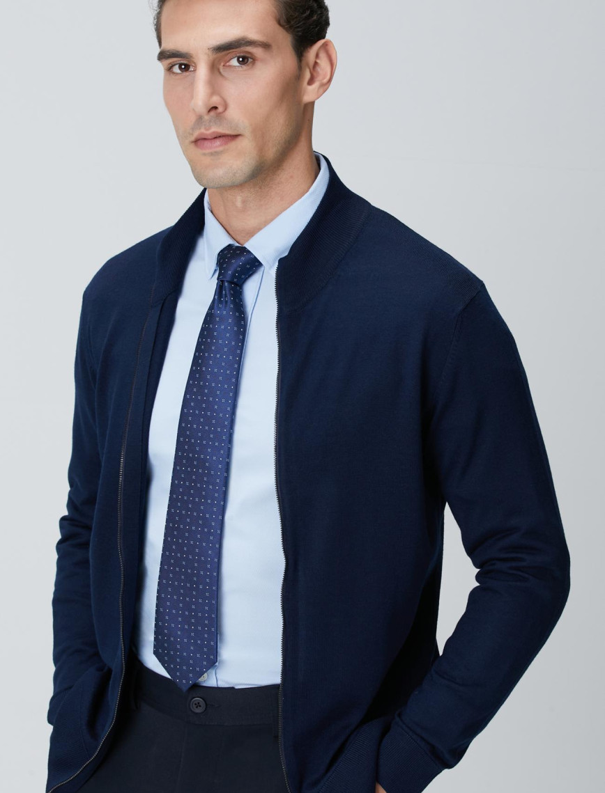 Network Erkek Lacivert Yün Karışımlı Triko Hırka Network Erkek Lacivert Yün Karışımlı Triko Hırka