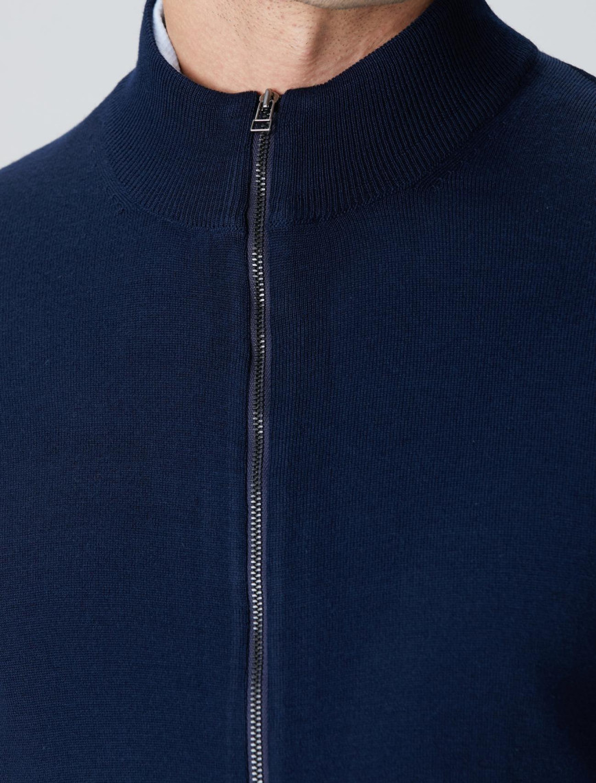 Network Erkek Lacivert Yün Karışımlı Triko Hırka Network Erkek Lacivert Yün Karışımlı Triko Hırka