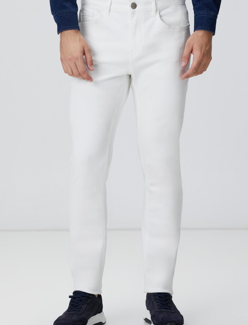 Network Erkek Kırık Beyaz Denim Pantolon