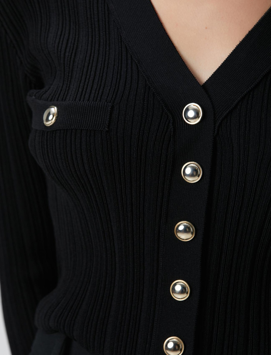 Network Kadın Siyah Crop Triko Hırka Network Kadın Siyah Crop Triko Hırka