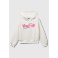 Kız Çocuk Ekru Önü Logo Baskılı Ribanalı Kapüşonlu Sweatshirt Kız Çocuk Ekru Önü Logo Baskılı Ribanalı Kapüşonlu Sweatshirt