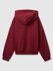 Kız Çocuk Bordo Önü Logo Baskılı Ribanalı Kapüşonlu Sweatshirt Kız Çocuk Bordo Önü Logo Baskılı Ribanalı Kapüşonlu Sweatshirt