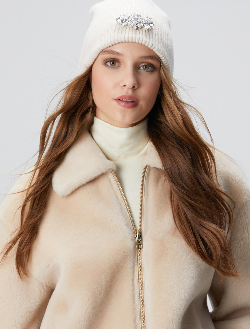 Network Kadın Ekru Yün Karışımlı Bere Network Kadın Ekru Yün Karışımlı Bere