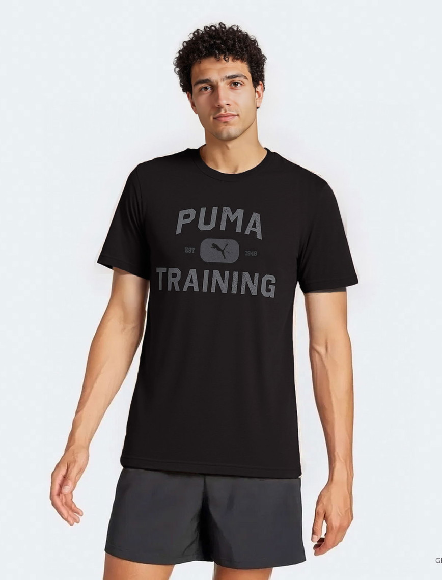 Puma Graphics Train Logo Rlxd T Erkek Siyah Antrenman T-Shirt Puma Graphics Train Logo Rlxd T Erkek Siyah Antrenman T-Shirt