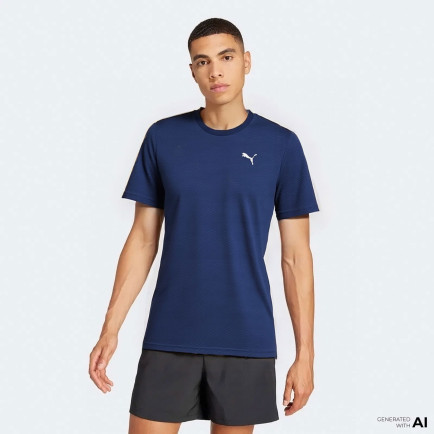 Puma Flex Jacquard Erkek Lacivert Antrenman T-Shirt Puma Flex Jacquard Erkek Lacivert Antrenman T-Shirt