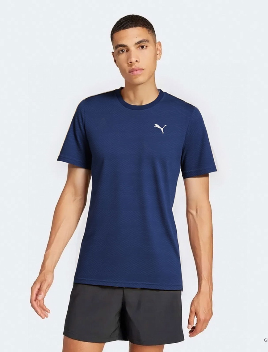 Puma Flex Jacquard Erkek Lacivert Antrenman T-Shirt Puma Flex Jacquard Erkek Lacivert Antrenman T-Shirt