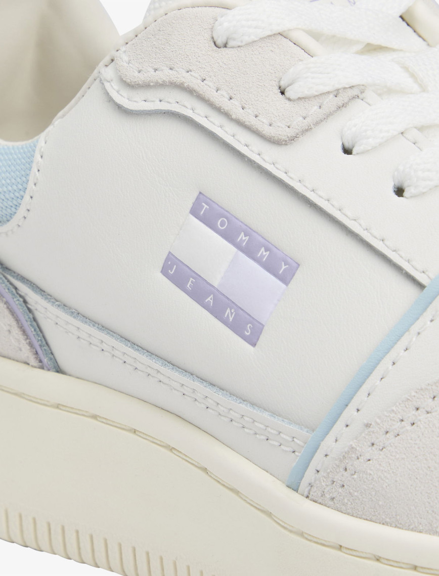 Tommy Jeans Retro Basket Kadın Beyaz/Mavi Spor Ayakkabı Tommy Jeans Retro Basket Kadın Beyaz/Mavi Spor Ayakkabı