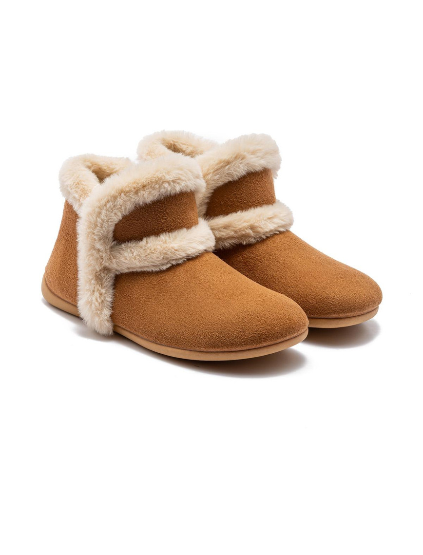 Asia Kadın Kürklü Ev Botu Kahverengi 37/41 Asia Kadın Kürklü Ev Botu Kahverengi 37/41