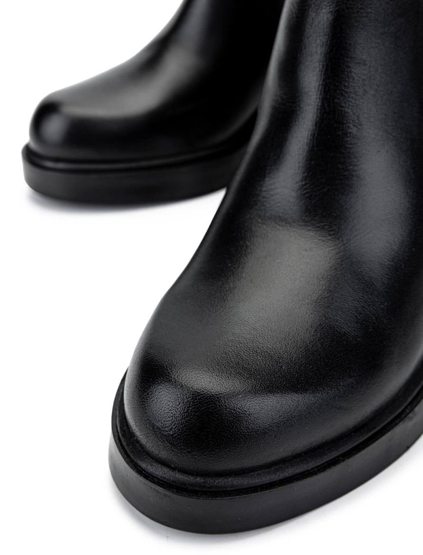 Tamer Tanca Kadın Hakiki Deri Siyah Deri Casual Bot