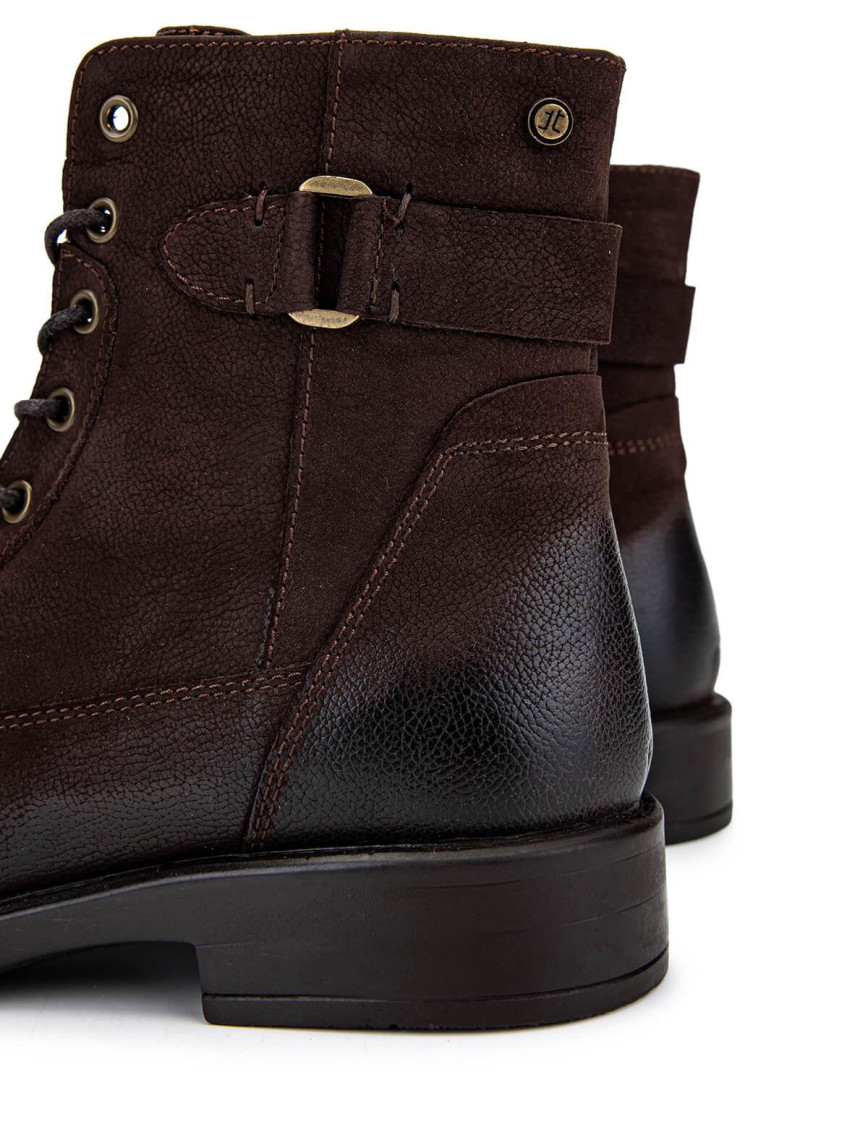 Tamer Tanca Kadın Hakiki Deri Kahverengi Nubuk Casual Bot Tamer Tanca Kadın Hakiki Deri Kahverengi Nubuk Casual Bot