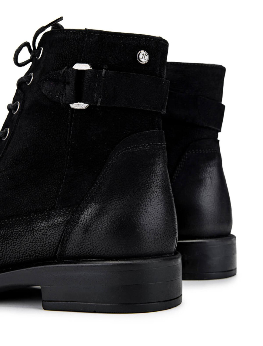 Tamer Tanca Kadın Hakiki Deri Siyah Nubuk Casual Bot Tamer Tanca Kadın Hakiki Deri Siyah Nubuk Casual Bot