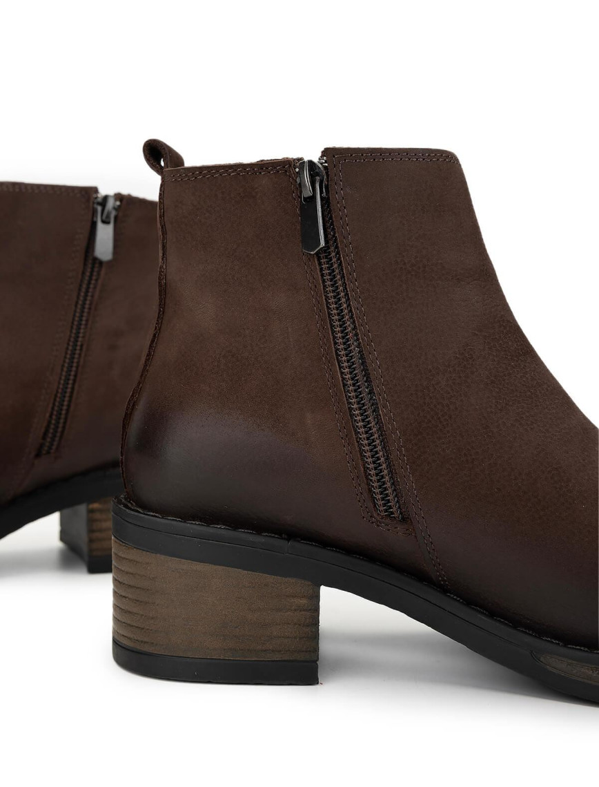 Tamer Tanca Kadın Hakiki Deri Kahverengi Nubuk Casual Bot Tamer Tanca Kadın Hakiki Deri Kahverengi Nubuk Casual Bot