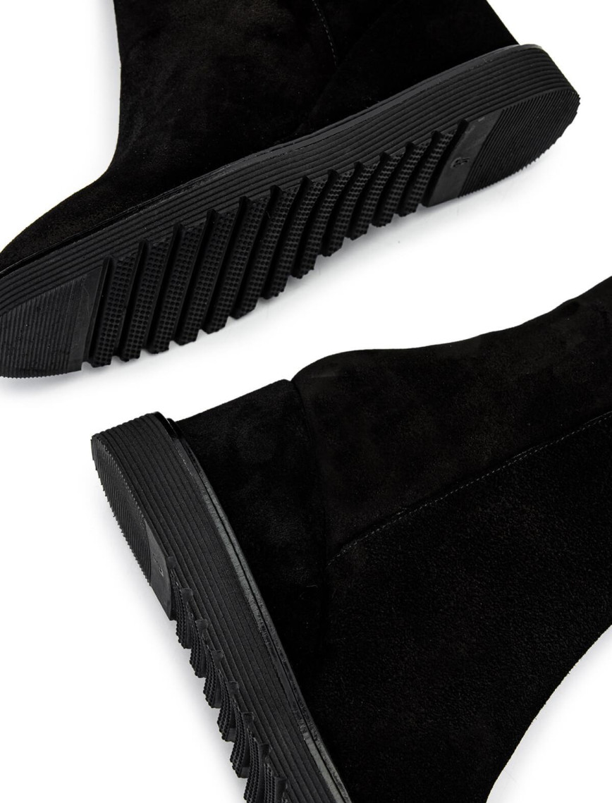 Tamer Tanca Kadın Hakiki Deri Siyah Süet Casual Bot